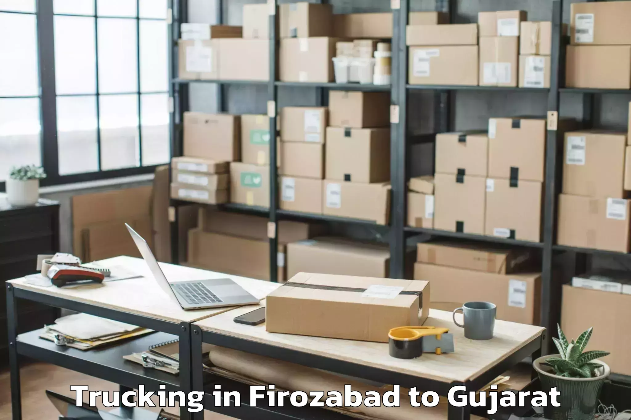 Book Firozabad to Santalpur Trucking Online